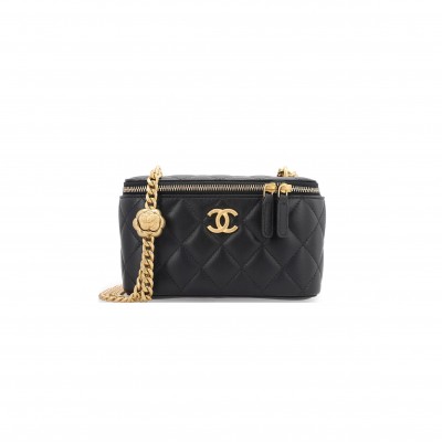 CHANEL 23S CAMELLIA VANITY CASE WITH CHAIN AP3301 (16*9*8cm)
